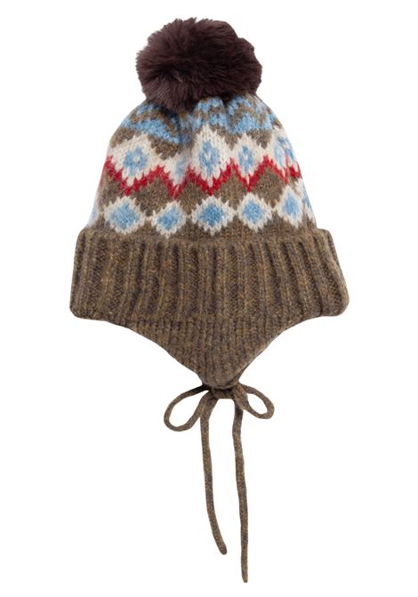 Weili Zheng Cappello con Paraorecchie in Misto Lana Fantasia Grigio Donna WEILI ZHENG | Cappelli | F26AS01GY20